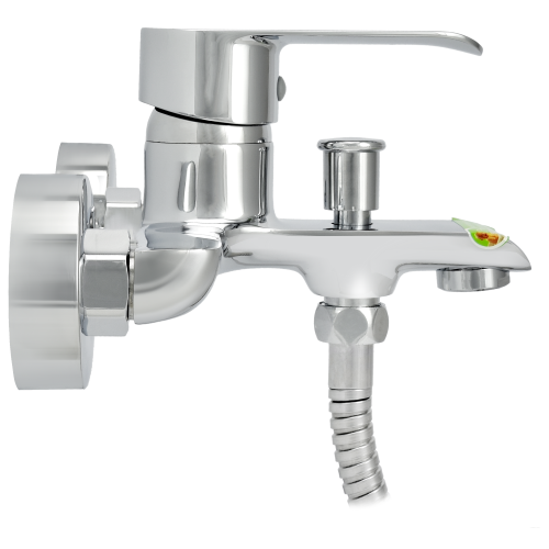 Смеситель ванно-душевой одноручный "Eleanti" с металлическим шлангом, хром. лейкой и, картридж 35 мм фото 11