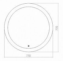 Зеркало с LED подсветкой Миа d770 DORATIZ 2711.916, сенсорный выключатель