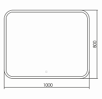 Зеркало с LED подсветкой Ева-VOICE-2 1000х800 DORATIZ 2711.945, сенсорный выключатель, голос.управле