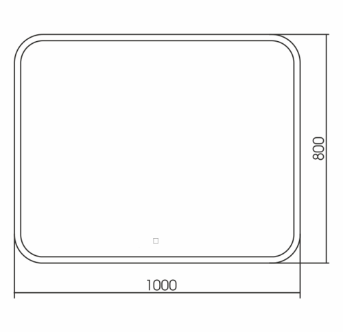 Зеркало с LED подсветкой Ева 1000х800 DORATIZ 2711.943, сенсорный выключатель, тепл.холод.свет