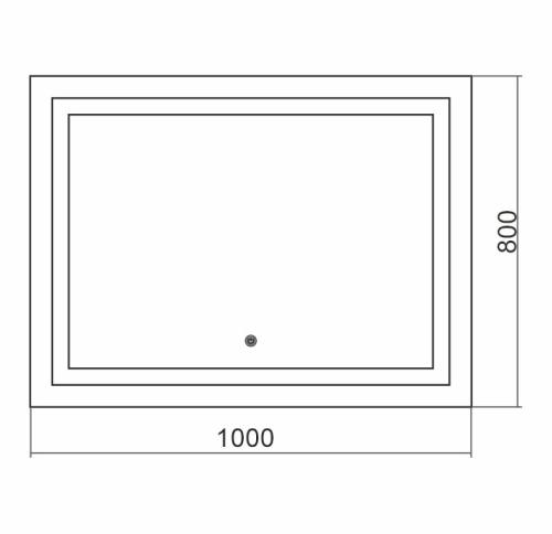 Зеркало с LED подсветкой Адель 1000х800 DORATIZ 2711.905, сенсорный выключатель фото 4