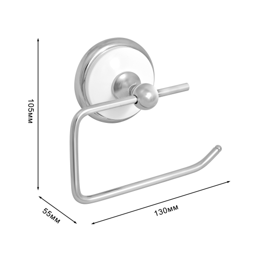 Держатель для туалетной бумаги "Solinne" B-51102-A, хром-белый, Коллекция Blanco фото 4
